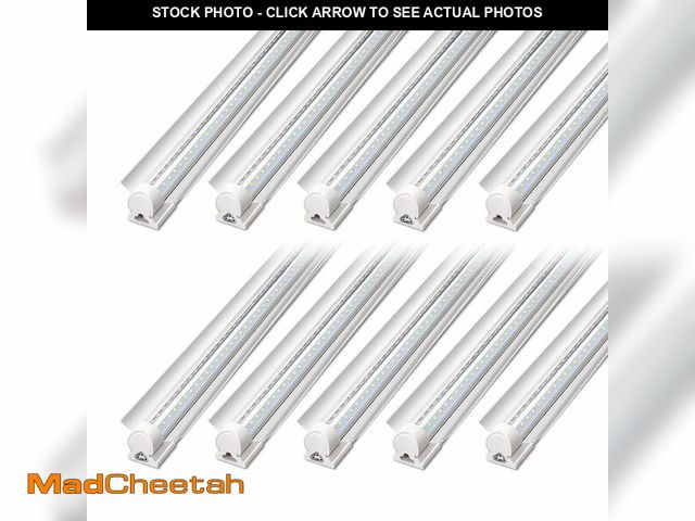 Lot 74-12590512 - Barrina LED Shop Light 4FT, 40W 5500LM 6500K, Clear Cover Linkable LED Tube Lights, Integrated T8 Fi...