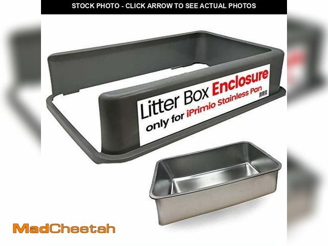 Lot 74-12778695 - iPrimio Cat Litter Box Enclosure Stainless Steel Litter Box - Litter PAN is NOT Included. Patent Pen...