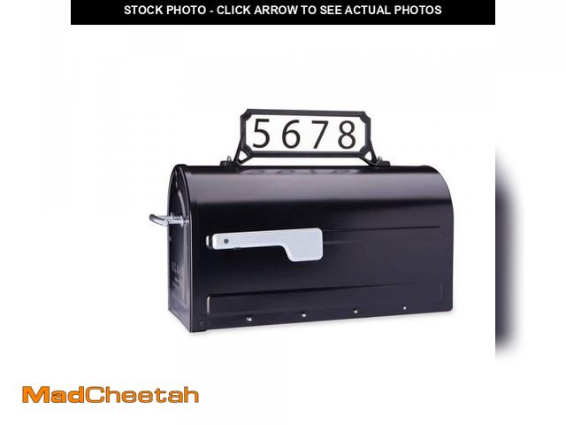 Lot 74-12491617 - (MISSING 5 PIECES) Architectural Mailboxes Manhattan Address Plaque Black - UNUSED