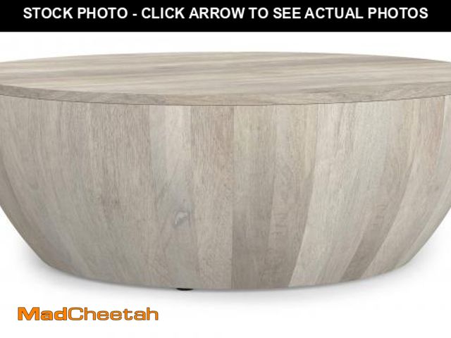 Lot 74-12287405 - Elmbrook Drum Coffee Table in Mango - UNUSED