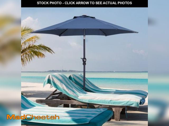 Lot 74-12155074 - Ainfox 7.5ft Patio Umbrella Outdoor Portable Table Market Umbrella with Push Button Tilt/Crank Water...