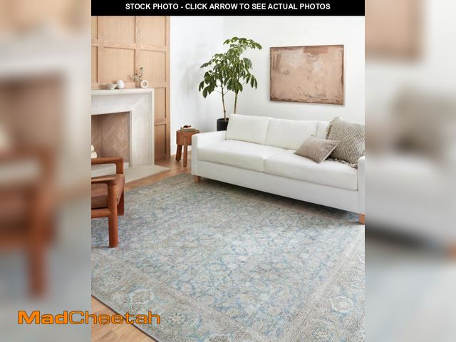 Lot 74-12493745 - Loloi Wynter Collection WYN-10 Ocean/Silver 7'-6" x 9'-6" Area Rug, .13" Thick, Area Rug, Soft, Dura...