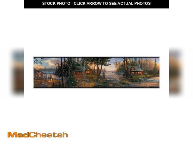 Lot 74-12846102 - RoomMates York Wallcoverings Lake Forest Lodge Cabin Fever Border - UNUSED