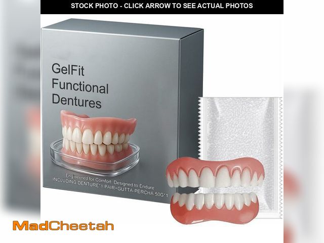 Lot 74-13546107 - Moldable False Teeth, Silicone Dentures, Teeth for men and Women, Upper and Lower Matching Set, Conv...