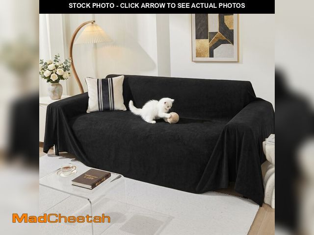 Lot 74-14337036 - MEETSKY Couch Cover for 3 Cushion Cat Scratch Proof Couch Protector Washable Sofa Covers Sectional B...