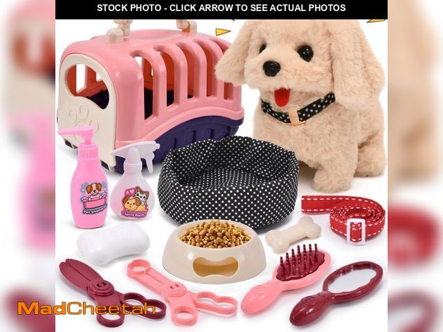 Lot 74-12306901 - G.C 13Pcs Dog Toys for Kids Girls, Walking Barking Electronic Interactive Stuffed Dog Plush with Car...