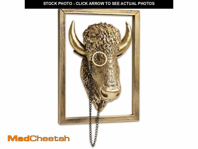 Lot 74-13952772 - Newinhome Animal Heads Wall Decoration (Gift Metal Frame) Resin Animals Sculptures Head Wall Hanging...