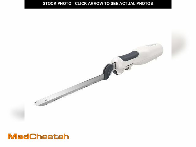 Lot 74-12685463 - BLACK+DECKER 9-Inch Electric Carving Knife, Stainless Steel, White - UNUSED