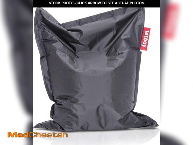 Lot 74-12138424 - Fatboy USA Original Slim Bean Bag Chair, Dark Grey, Medium - UNUSED