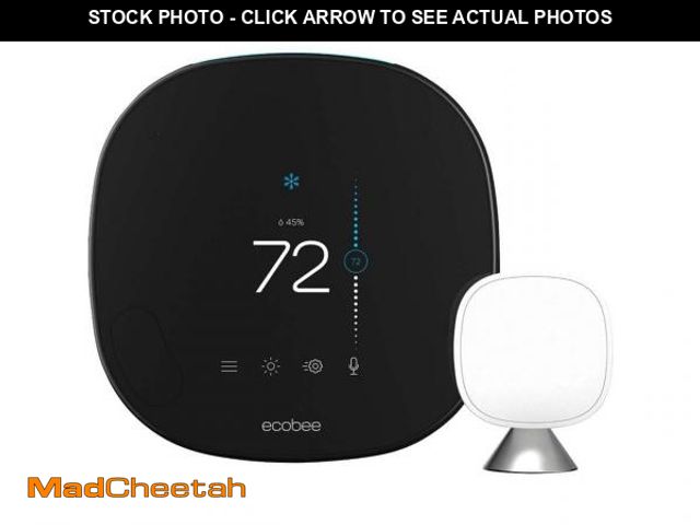 Lot 74-12054561 - ecobee Smart Thermostat with Voice Control with Smart Sensor Siri, Alexa, Google Assistant - Smart T...