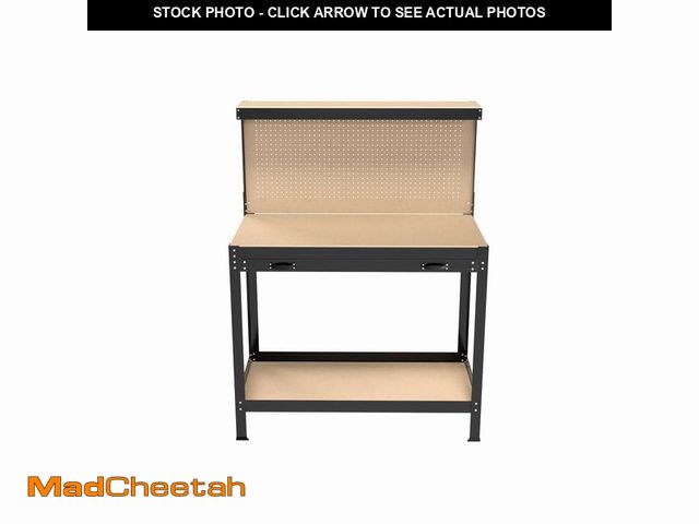 Lot 74-12798953 - Siavonce 24 in. D x 63 in. H Tools Cabinet Working Tables Workbench Tool Storage Workshop Table with...