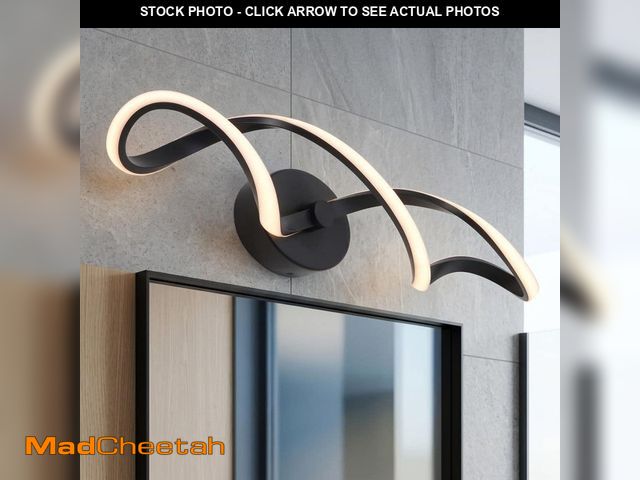 Lot 74-14288209 - Artika Swirl 27 in. 1-Light Matte Black Modern Integrated LED Vanity Light Bar for Bathroom - UNUSED