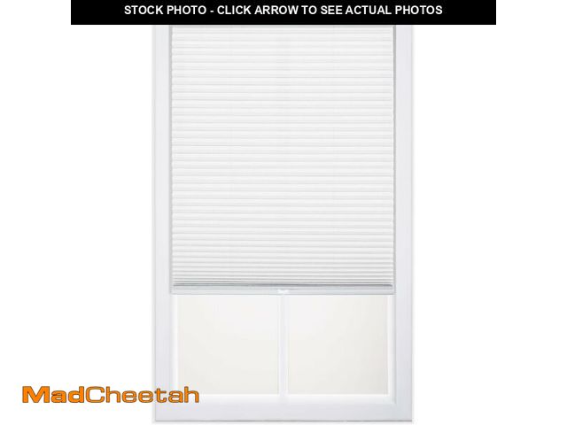 Lot 74-12543945 - DEZ FURNISHINGS Cordless 1" Light Filtering Cellular Shade, 37"W x 64"H, White - UNUSED