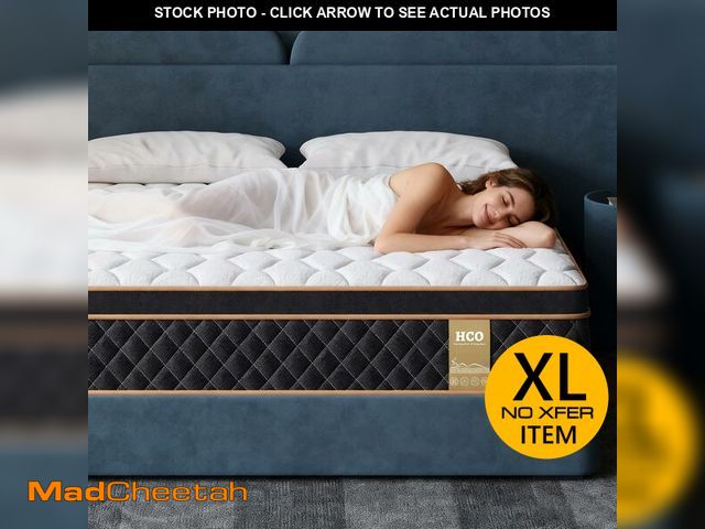 Lot 74-13561744 - HCO King Size Mattress,12 Inch Luxury Hybrid Mattress in a Box,Medium Mattress with Gel Memory Foam ...