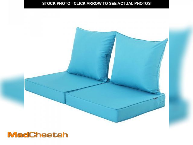 Lot 74-12418405 - Comcaver Patio Cushions for Outdoor Furniture, Fade and Weather Resistant Deep Seat and Backrest Cus...
