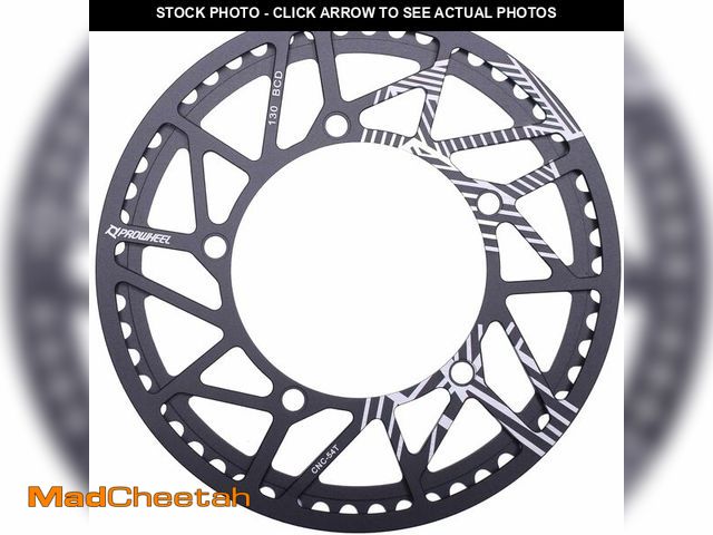 Lot 74-14151916 - PROWHEEL Universal Bike Chainring,52T/54T/56T/58T/60T BCD 130mm CNC Laser Engraving Bike Chainring w...