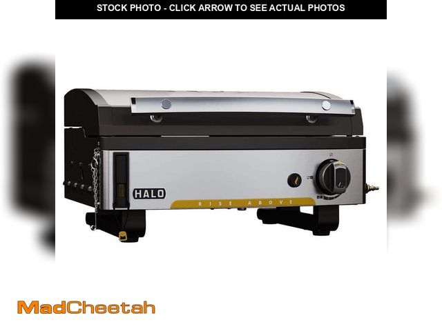 Lot 74-14115374 - HALO Elite1B 21 in. 1-Burner Outdoor Propane Countertop Griddle in Black Flat Top Grill - UNUSED