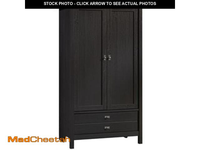 Lot 74-12290407 - Cottage Road Raven Oak Armoire with Drawer 59.173 in. X 32.441 in. X 21.732 in - UNUSED