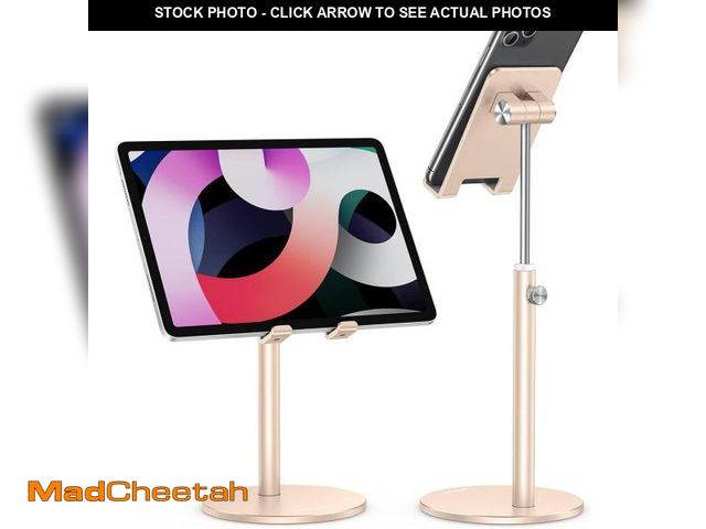 Lot 74-12219221 - OMOTON Cell Phone Stand, Angle Height Adjustable Phone Stand, Aluminum Desktop Phone Holder Dock Sta...