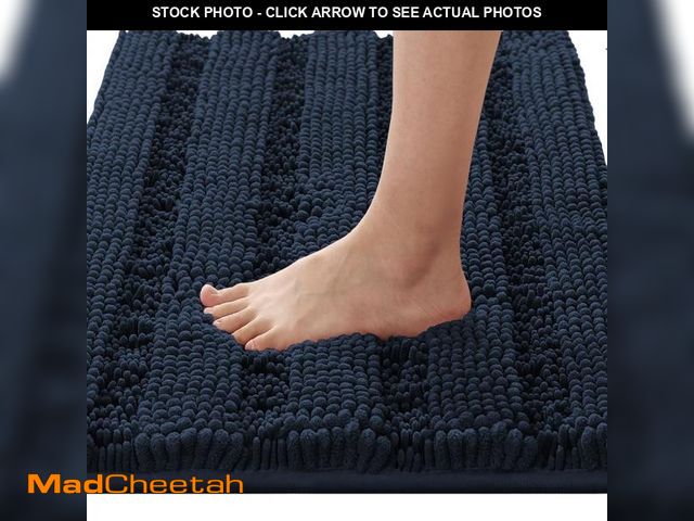 Lot 74-12307433 - H.VERSAILTEX Bathroom Rugs Bath Rugs for Bathroom Non Slip Bath Mats Extra Thick Chenille Striped Ru...