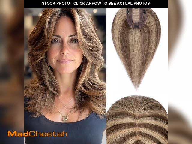 Lot 74-12312321 - Rich Choices Hair Toppers for Women Real Human Hair 100% Human Remy Toppers NO Bangs with Thinning o...