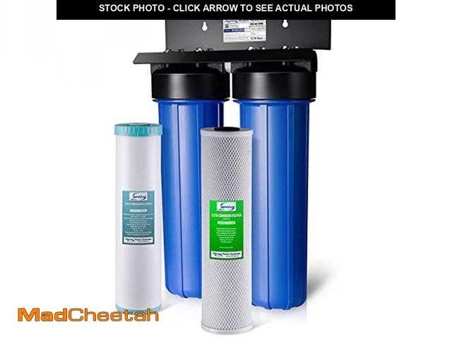 Lot 74-12448906 - iSpring Whole House Water Filter System, Highly Reduces Iron, Manganese, Chlorine, Taste, Odor, 2-St...