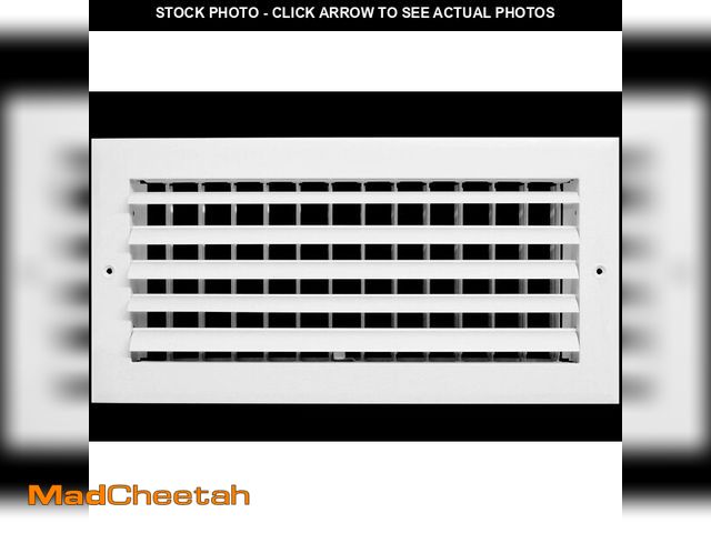 Lot 74-13625976 - HVAC Premium 14"w X 8"h 1-Way Air Vent Adjustable Aluminum Curved Blades Integral Multi-Shutter Damp...