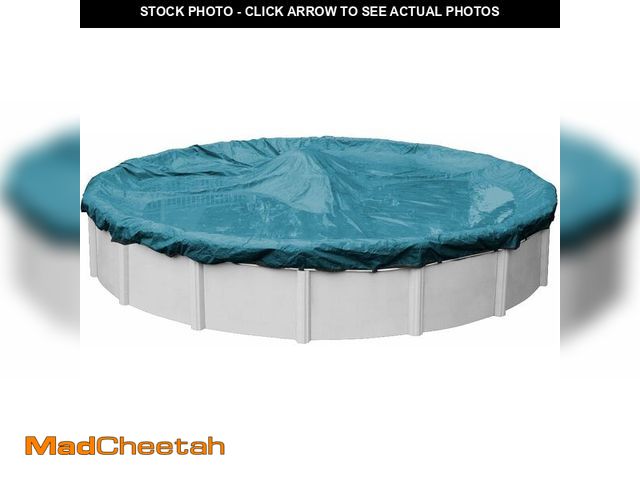 Lot 74-13794262 - Robelle 21 ft Extra Heavy Duty Blue Winter Pool Cover for Above Ground Pools, 4 ft Overlap (25 ft Co...