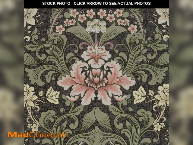 Lot 74-13957504 - Abyssaly Vintage Floral Peel and Stick Wallpaper, Light Green Mid Century Moody Contact Paper, Remov...