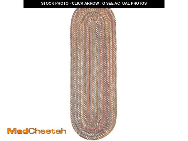 Lot 74-13021974 - Rhody Rug Greenwich Mocha Multi 2 ft. x 10 ft. Indoor Braided Runner Rug - UNUSED