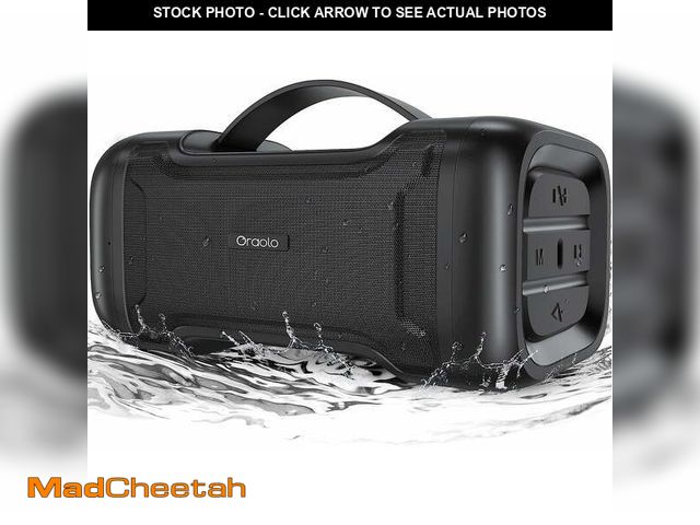Lot 74-12888583 - Oraolo Bluetooth Speaker with Deep Bass Basser Portable Speakers Wireless Stereo Sound, IPX6 Waterpr...