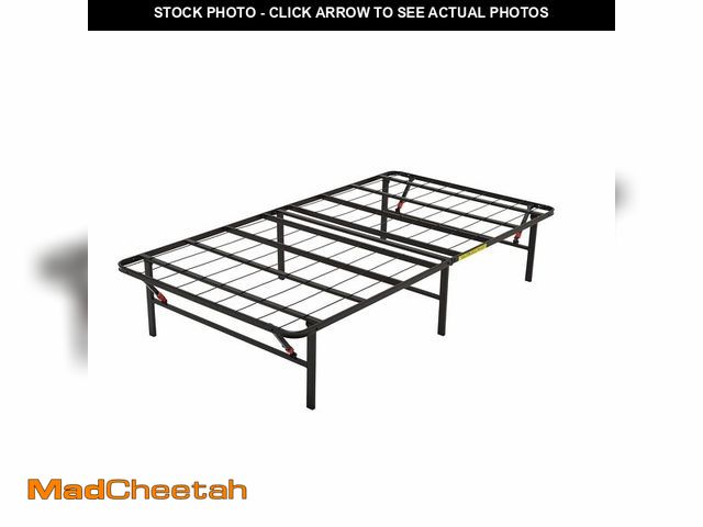 Lot 74-13803435 - Basics Foldable Metal Platform Bed Frame with Storage, Sturdy Steel Support, No Box Spring Needed, 1...