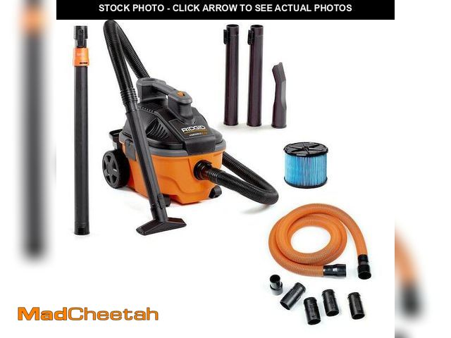 Lot 74-13668009 - *MISSING FILTER* RIDGID 4 Gal. 5.0 Peak HP Portable Shop Vacuum WD4070 Wet Dry Vac with Fine Dust Fi...