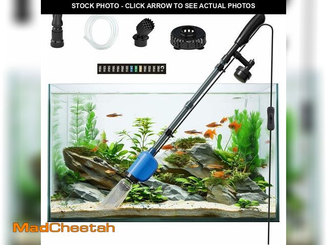 Lot 74-12708706 - 6-in-1 Electric Aquarium Gravel Vacuum Cleaner Ã¢â¬â 528GPH Automatic Fish Tank Cleaner with Powe...