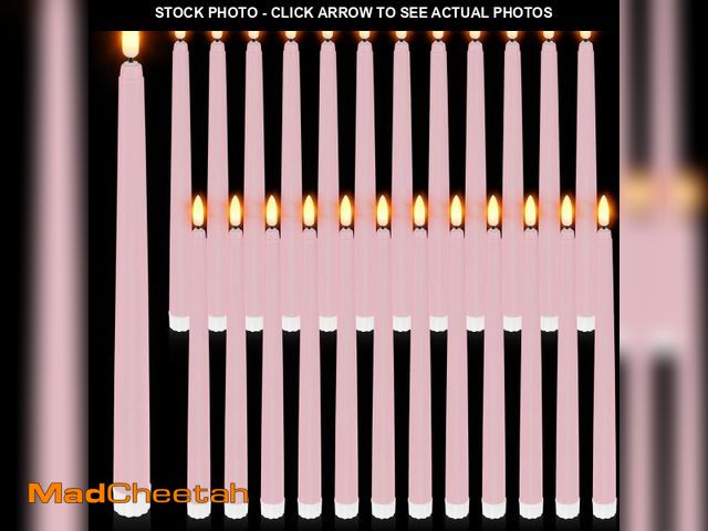 Lot 74-12309739 - Macarrie 24 Packs Flameless Taper Candles Battery Operated Fake 11 Inch Long Candle Light LED Flamel...