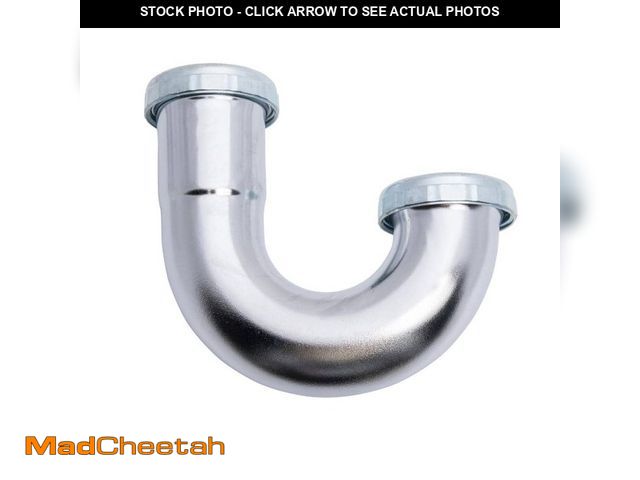 Lot 74-12778705 - (MISSING WASHER) Dearborn Brass 1-1/2 in. 22-Gauge Chrome-Plated Brass Sink Drain J-Bend P- Trap - U...