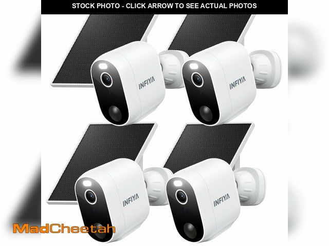 Lot 74-12713147 - INFIYA Security Cameras Wireless Outdoor-Solar&amp;Battery Powered 2K 2.4G Cameras for Home Security...