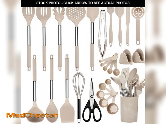 Lot 74-12118684 - NCUE Kitchen Utensils Set, 28 Pcs Silicone Cooking Utensils Set with Holder, Spatula Set, Silicone W...