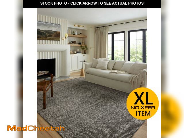 Lot 74-12615955 - Loloi Kamala Collection KAM-06 Charcoal/Ivory 7'-10" x 10' Area Rug - UNUSED