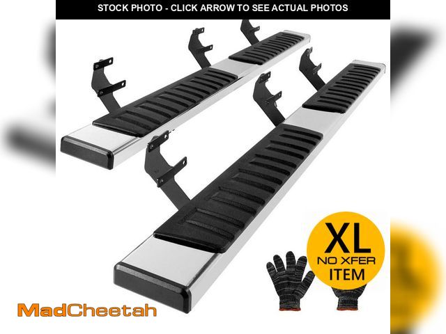 Lot 74-13778773 - SKYSHALO Running Boards, 6 in. Step Bars Compatible with 2015-2023 Ford F150-Crew Cab, 500 lbs. Capa...