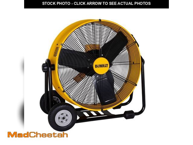 Lot 74-14319869 - DEWALT 24 in. Heavy-Duty Drum Fan with Extra Long 12 ft. Power Cord and Stepless Speed Control - UNU...