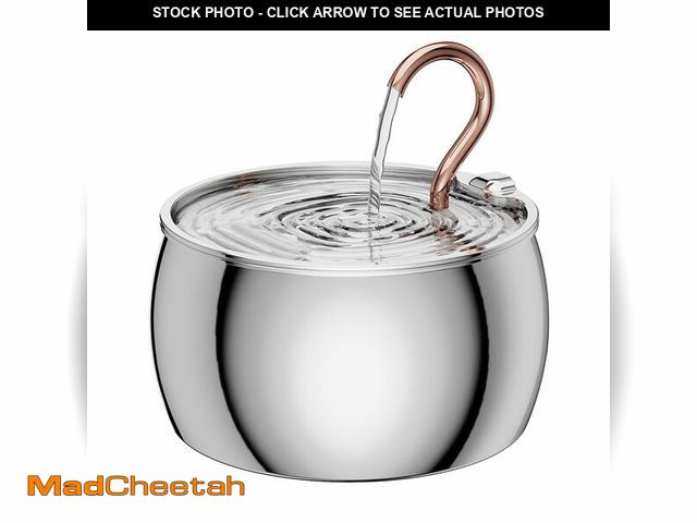 Lot 74-13948369 - Cat Water Fountain Stainless Steel -2.5L/84oz Gooseneck Kitty Cat Fountain for Drinking Spout - Pet ...