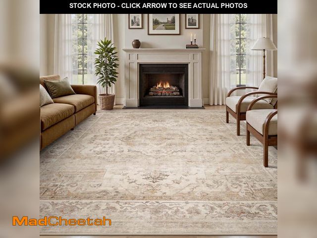 Lot 74-12889933 - SIXHOME 8'x10' Area Rug Washable Retro Living Room Bedroom Carpet Soft Floral Distressed Indoor Rug ...