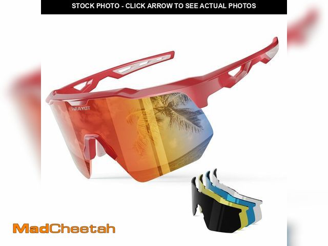 Lot 74-14148107 - HAAYOT Polarized Sports Sunglasses for Men Women Youth Baseball Cycling Running Softball Biking Glas...