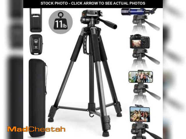Lot 74-12420202 - Meromore 71  Camera Tripods  Tripod Stand for Camera Phone Video Recording  Heavy Duty Camera Tripod...