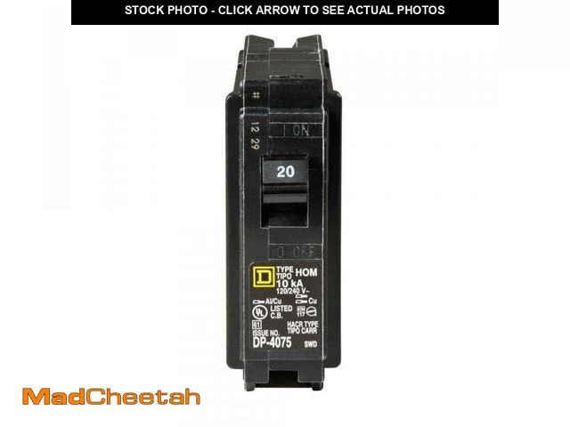Lot 74-12365498 - Homeline 20 Amp Single-Pole Circuit Breaker(HOM120CP) (8-pack) - UNUSED
