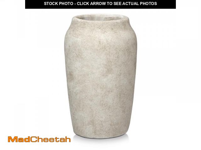Lot 74-12433927 - Briful 9.06'' Large Ceramic Rustic Vase Shabby Vintage Textured Vase, 4.33'' Wide Mouth Pampas Vase ...