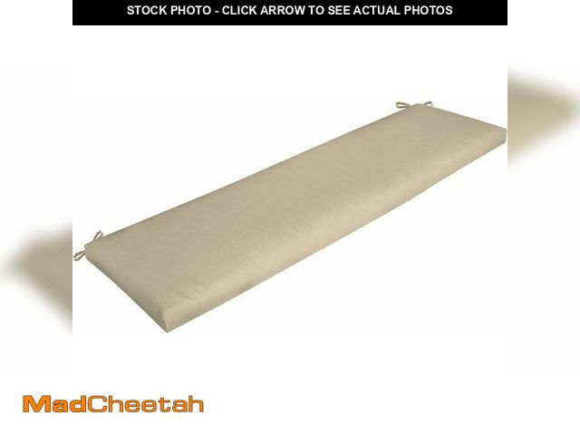 Lot 74-14305347 - Arden Outdoor Bench Cushion, 46 x 17, Rain-Proof, Fade Resistant Tan Leala - UNUSED