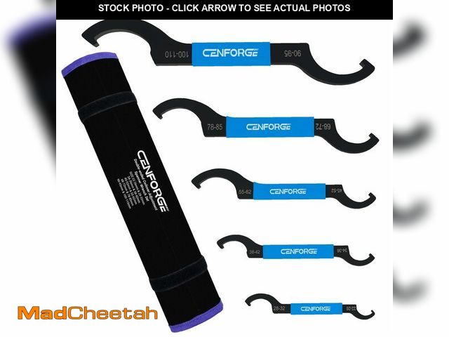 Lot 74-14424600 - CENFORGE 5-Piece Double-Ended Coilover Spanner Wrench Set Ã¢â¬â Universal C-Shape Shock Adjustmen...