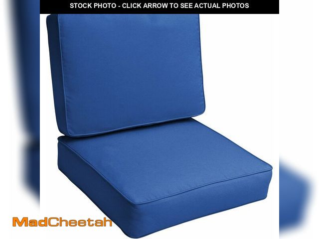 Lot 74-13040858 - Sorra Home Sunbrella Deep Seating Cushion Set - Outdoor Chair Pad &amp; Back Pillow, Water &amp; Fad...